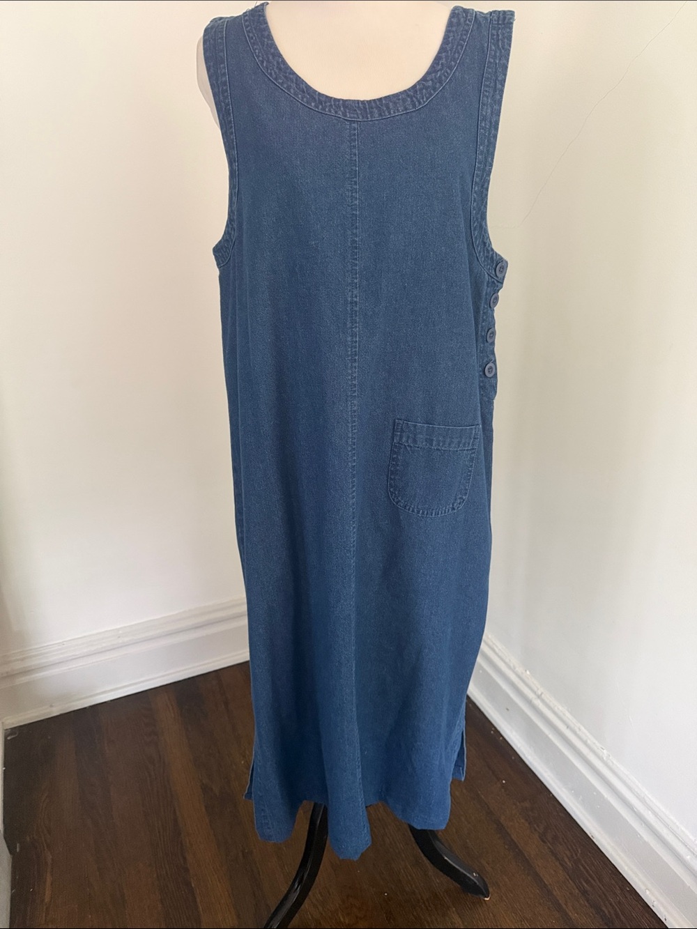 Mountain Lake Denim Blue Sleeveless Shift Dress MP